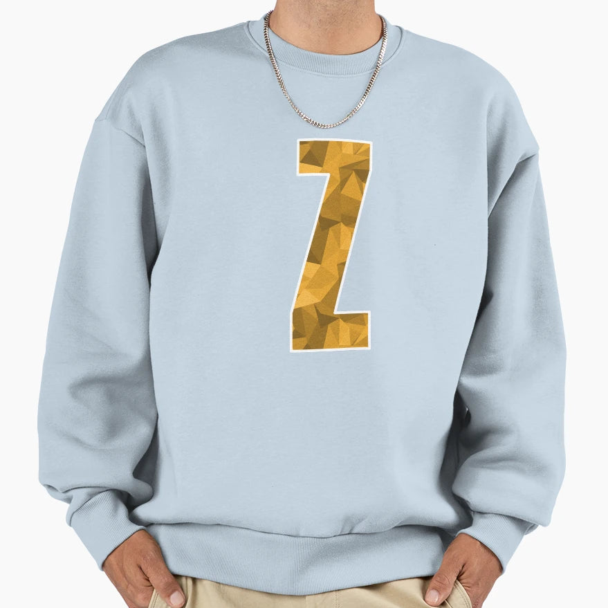 Letter Z Monogram Letter Art Yellow Sweatshirt - Minimalist Print Unisex - T-Shirt, Sweatshirt, Hoodie