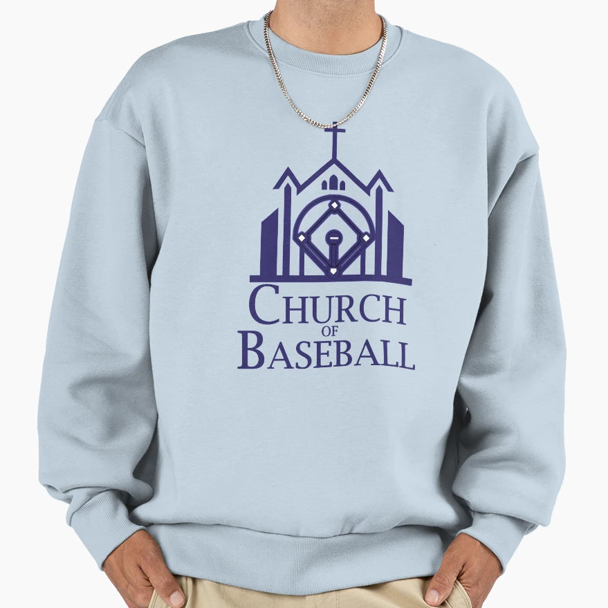 Church Baseball Sweatshirt - Novelty Apparel for Adults - T-Shirt, Sweatshirt, Hoodie