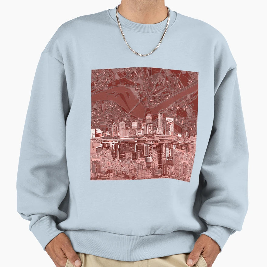 Louisville Skyline Sweatshirt - Trendy Graphic Men Women - T-Shirt, Sweatshirt, Hoodie