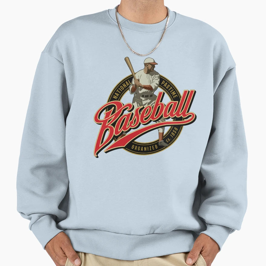 Baseball Sweatshirt - Minimalist Print for Adults - T-Shirt, Sweatshirt, Hoodie