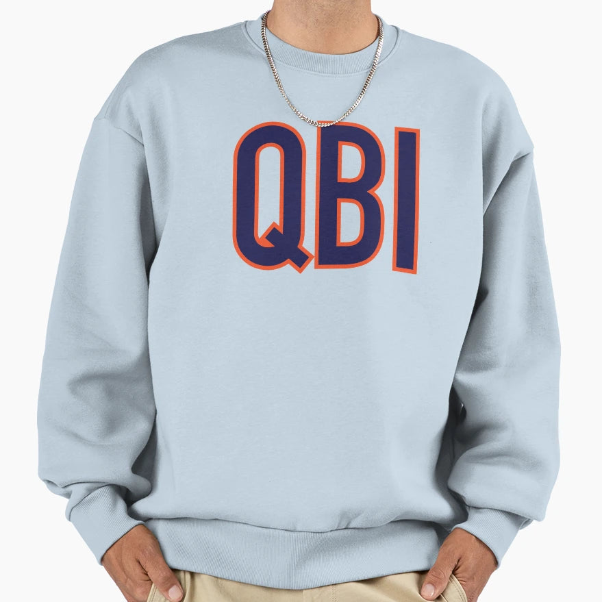 Qb1 Chicago Bears Navy Sweatshirt - Casual Everyday Wear Men Women - T-Shirt, Sweatshirt, Hoodie