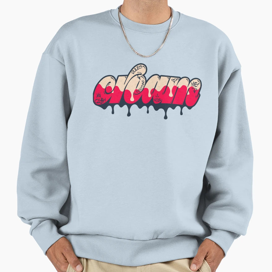 Cream 90S Golden Era Old School Hip Sweatshirt - Graphic Print for Adults - T-Shirt, Sweatshirt, Hoodie
