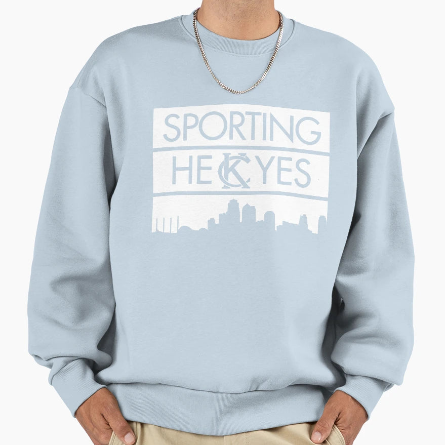 Sporting Hekcyes White Sweatshirt - Trendy Graphic for Adults - T-Shirt, Sweatshirt, Hoodie