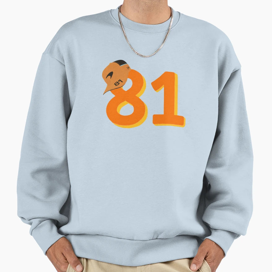 81 Oscar Piastri Hat Sweatshirt - Graphic Print Unisex - T-Shirt, Sweatshirt, Hoodie