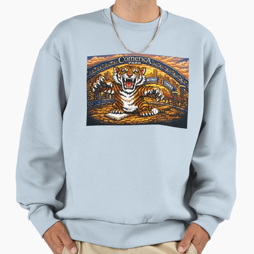 Detroit Tigers Comerica Park Sweatshirt - Novelty Apparel for Adults - T-Shirt, Sweatshirt, Hoodie