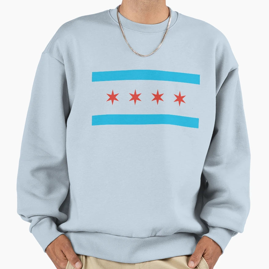 Chicago Flag T-Shirt - Unique Graphic for Adults - T-Shirt, Sweatshirt, Hoodie