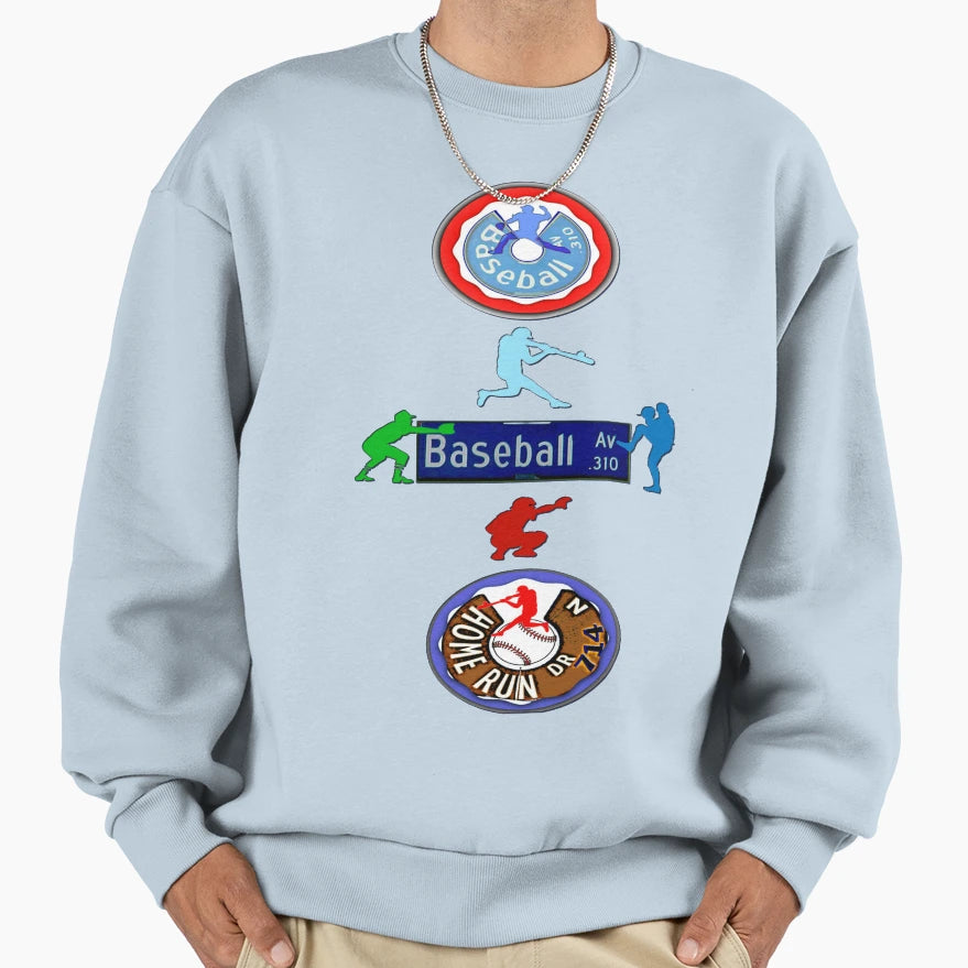 Baseball Avenue Sweatshirt - Trendy Graphic for Adults - T-Shirt, Sweatshirt, Hoodie