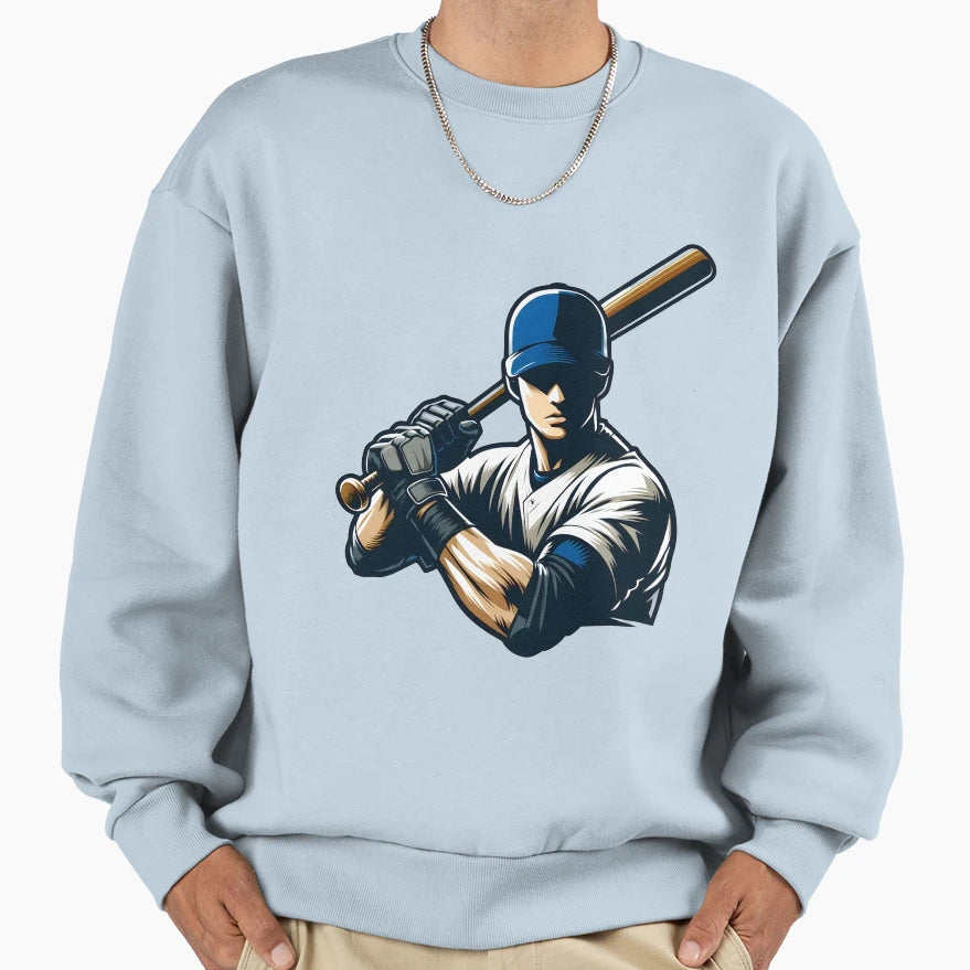 Softball Baseball Bat Baseball Game Sweatshirt - Graphic Print for Adults - T-Shirt, Sweatshirt, Hoodie