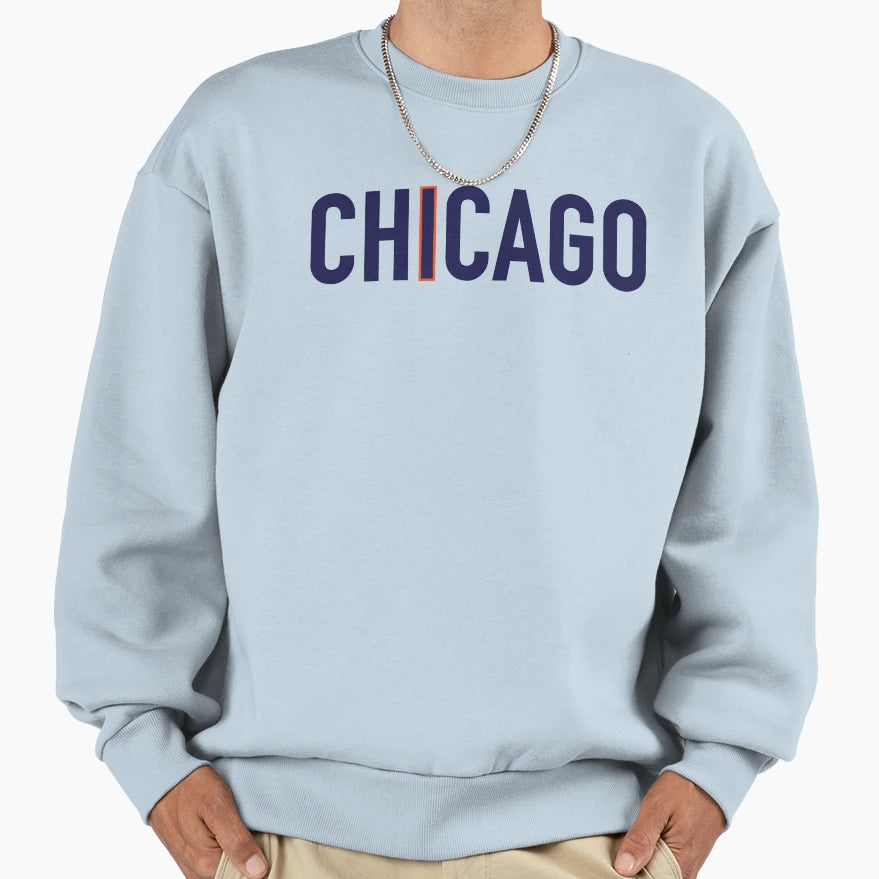 Ch1Cago Qb1 Navy Sweatshirt - Streetwear Style for Adults - T-Shirt, Sweatshirt, Hoodie