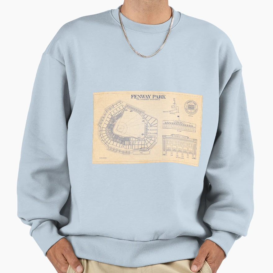 Fenway Park Cathedral Baseball Old Sweatshirt - Trendy Graphic for Adults - T-Shirt, Sweatshirt, Hoodie