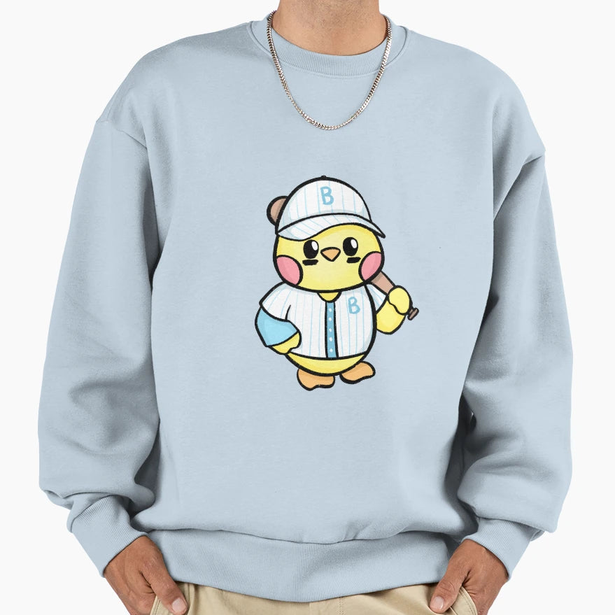 Duck Dressed As Baseball Player Sweatshirt - Custom Art Print Men Women - T-Shirt, Sweatshirt, Hoodie