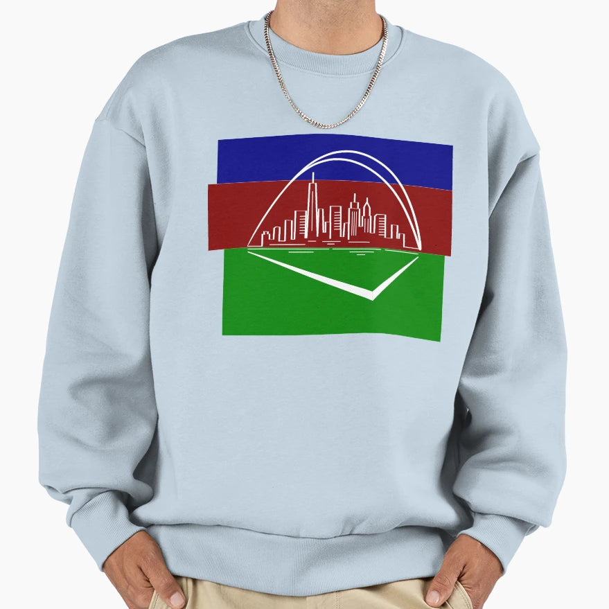 Cityscape Color Sweatshirt - Graphic Print for Adults - T-Shirt, Sweatshirt, Hoodie