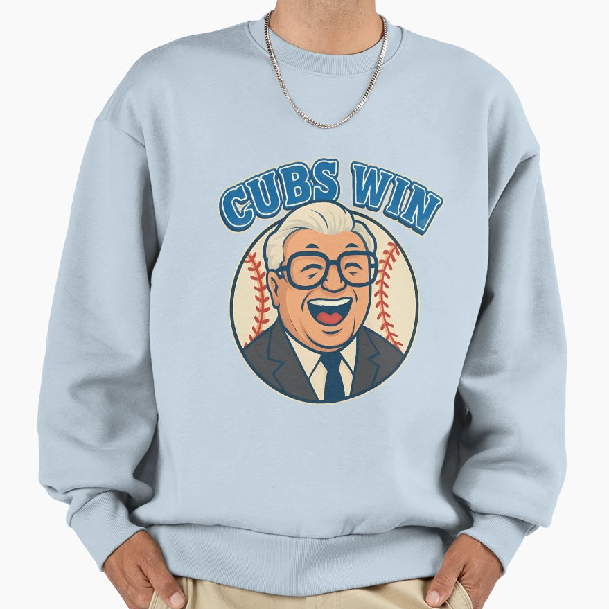 Cubs Win Baseball Fan Art Sweatshirt - Custom Art Print for Adults - T-Shirt, Sweatshirt, Hoodie