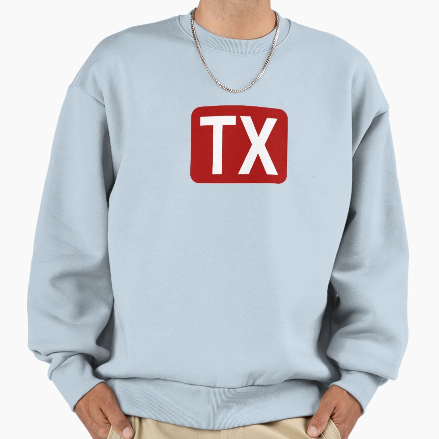 Tx Initials Sweatshirt - Aesthetic Graphic Men Women - T-Shirt, Sweatshirt, Hoodie