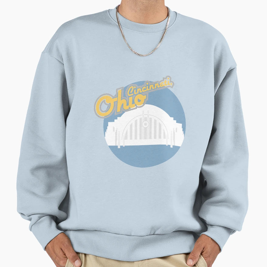 Cincinnati Union Terminal Sweatshirt - Graphic Print for Adults - T-Shirt, Sweatshirt, Hoodie