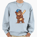 Baseball Bear Cartoon Fun Sports T-Shirt - Fun Novelty Design for Adults - T-Shirt, Sweatshirt, Hoodie