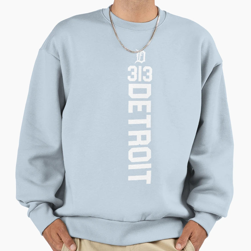Detroit Vertical Sweatshirt - Unique Graphic Men Women - T-Shirt, Sweatshirt, Hoodie