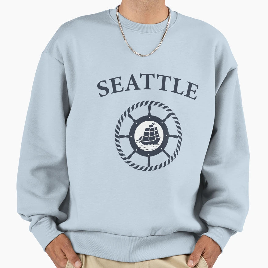 Seattle Marina Sweatshirt - Casual Everyday Wear for Adults - T-Shirt, Sweatshirt, Hoodie