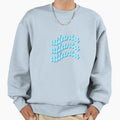 Wavy Blue Atlanta Groovy Script Sweatshirt - Minimalist Print for Adults - T-Shirt, Sweatshirt, Hoodie