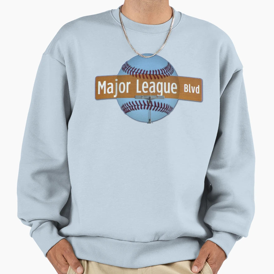 Major League Blvd Sweatshirt - Fun Novelty Design for Adults - T-Shirt, Sweatshirt, Hoodie