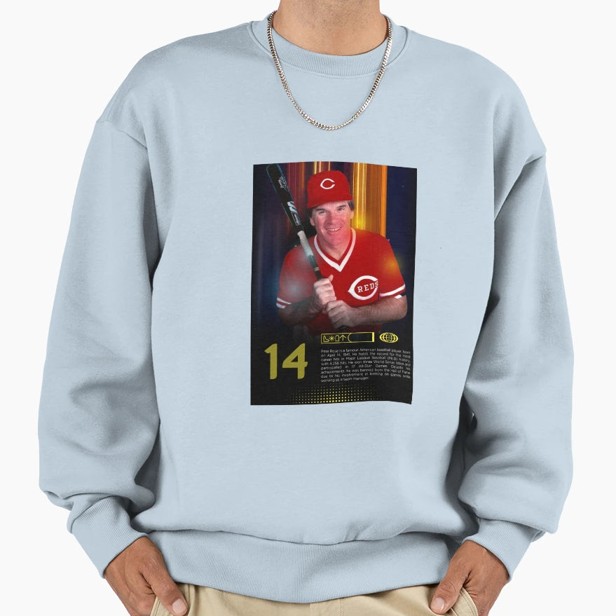 Pete Rose Baseball Legend Sweatshirt - Fun Novelty Design Men Women - T-Shirt, Sweatshirt, Hoodie