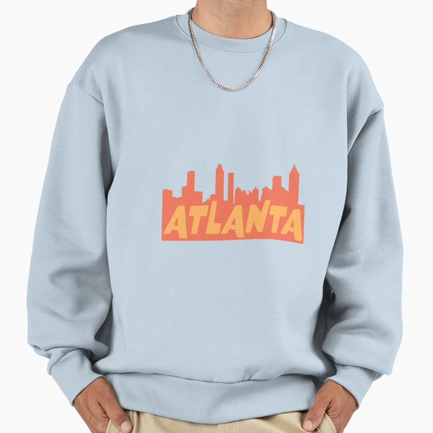 Atlanta Skyline Sweatshirt - Casual Everyday Wear for Adults - T-Shirt, Sweatshirt, Hoodie