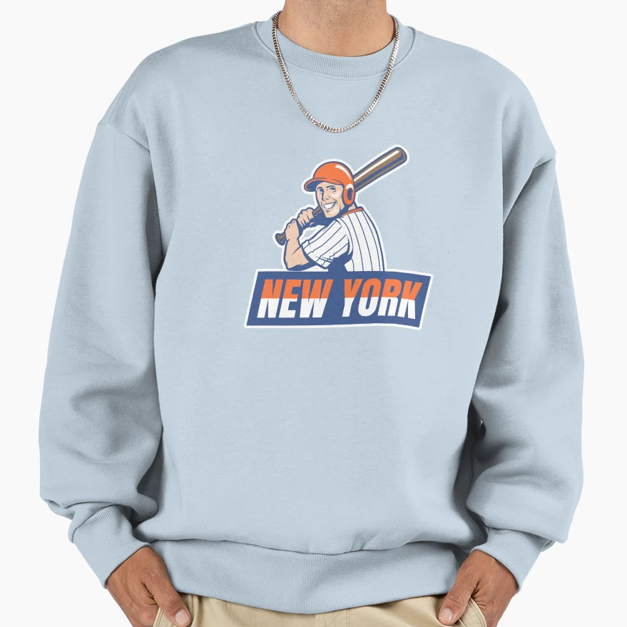 New York Baseball Sweatshirt - Trendy Graphic for Adults - T-Shirt, Sweatshirt, Hoodie