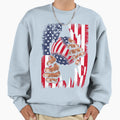 Baseball Softball American Flag Sweatshirt - Streetwear Style Men Women - T-Shirt, Sweatshirt, Hoodie