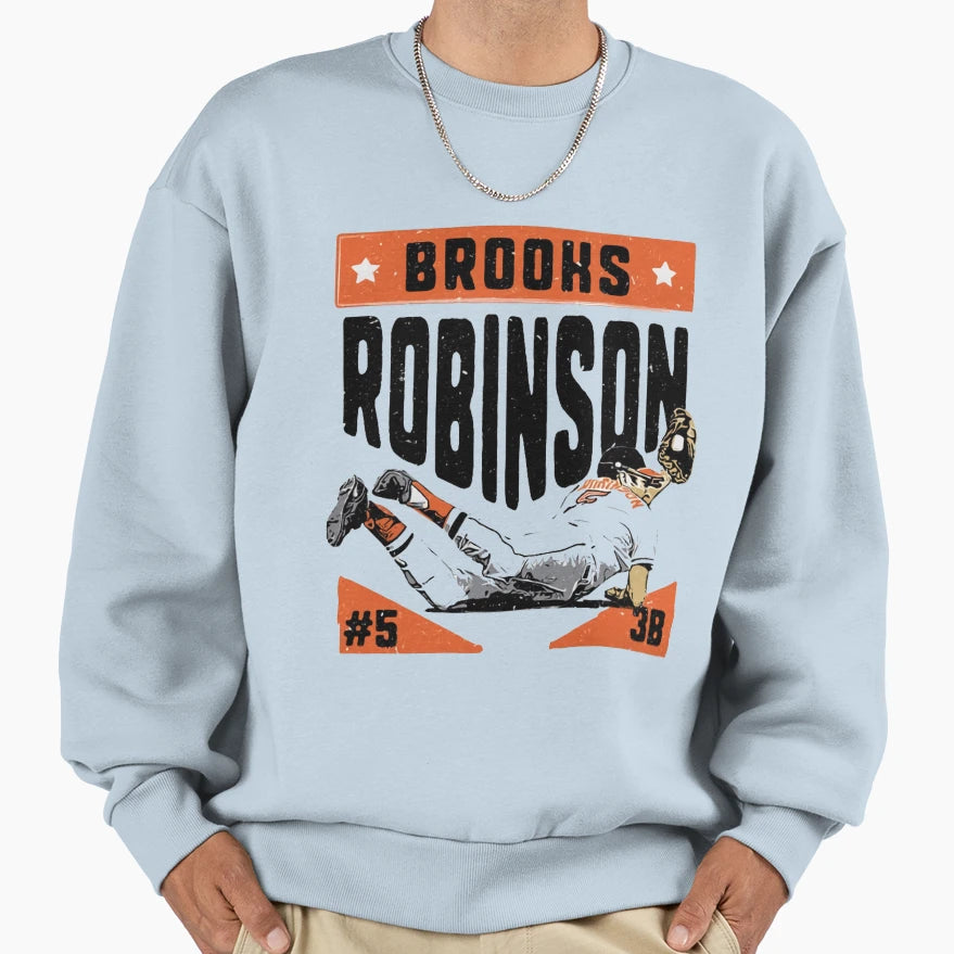Brooks Robinson Dive Sweatshirt - Custom Art Print Unisex - T-Shirt, Sweatshirt, Hoodie