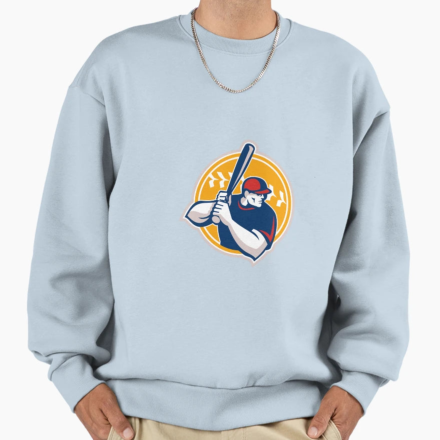 Baseball Batter Hitter Batting Side Sweatshirt - Graphic Print for Adults - T-Shirt, Sweatshirt, Hoodie