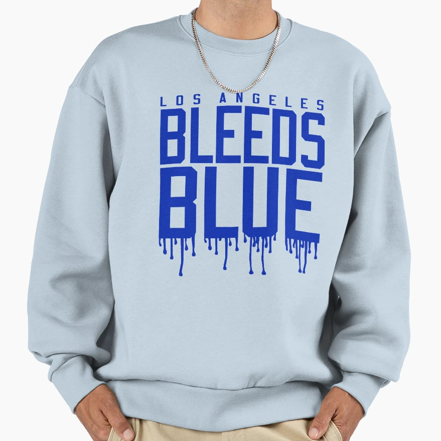 Los Angeles Bleeds Blue Sweatshirt - Aesthetic Graphic Unisex - T-Shirt, Sweatshirt, Hoodie