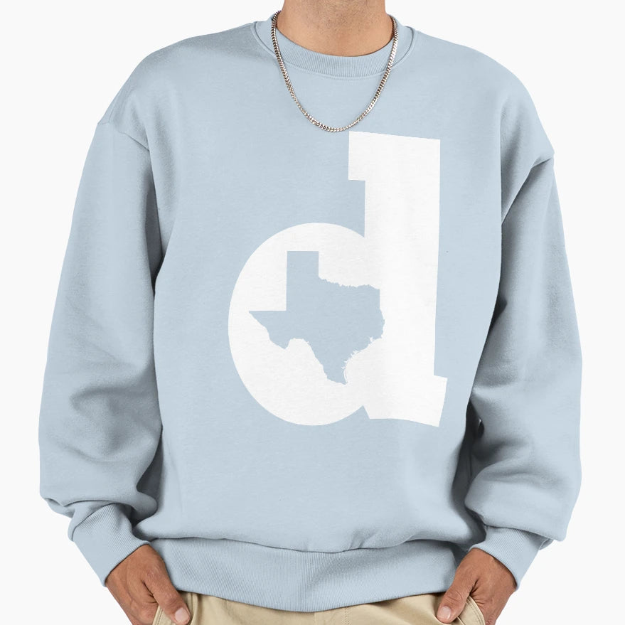 Lowercase D White Sweatshirt - Casual Everyday Wear Unisex - T-Shirt, Sweatshirt, Hoodie