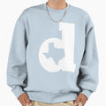 Lowercase D White Sweatshirt - Casual Everyday Wear Unisex - T-Shirt, Sweatshirt, Hoodie