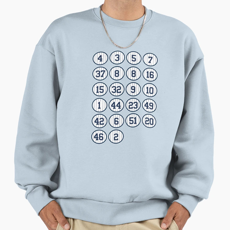 New York Retired Numbers Monument Park T-Shirt - Streetwear Style Unisex - T-Shirt, Sweatshirt, Hoodie