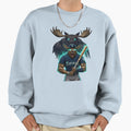 Aggressive Moose Baseball Mascot Sweatshirt - Unique Graphic Men Women - T-Shirt, Sweatshirt, Hoodie