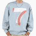 Number 7 Baseball 7 Sweatshirt - Custom Art Print for Adults - T-Shirt, Sweatshirt, Hoodie