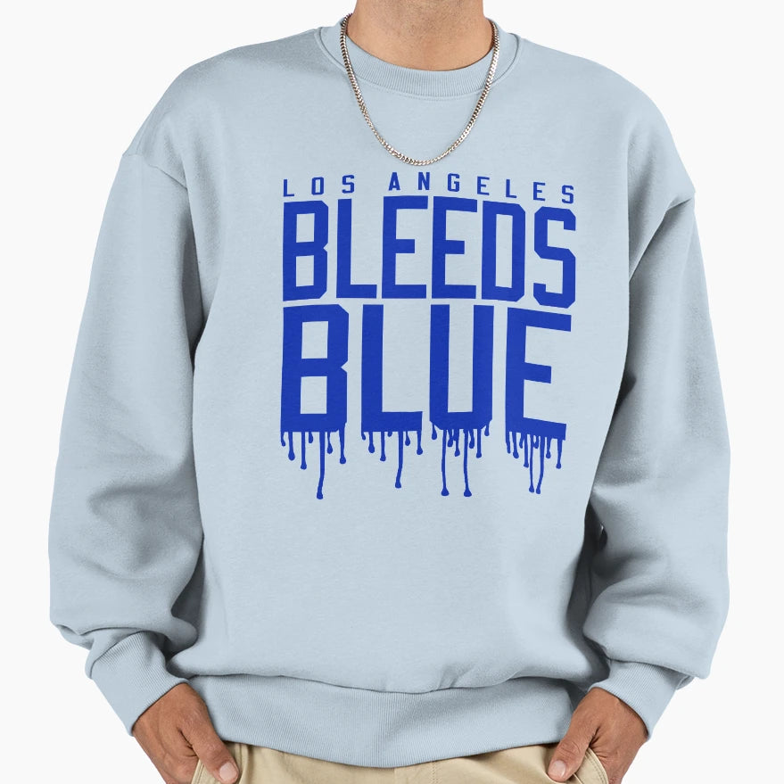 Los Angeles Bleeds Blue T-Shirt - Custom Art Print for Adults - T-Shirt, Sweatshirt, Hoodie