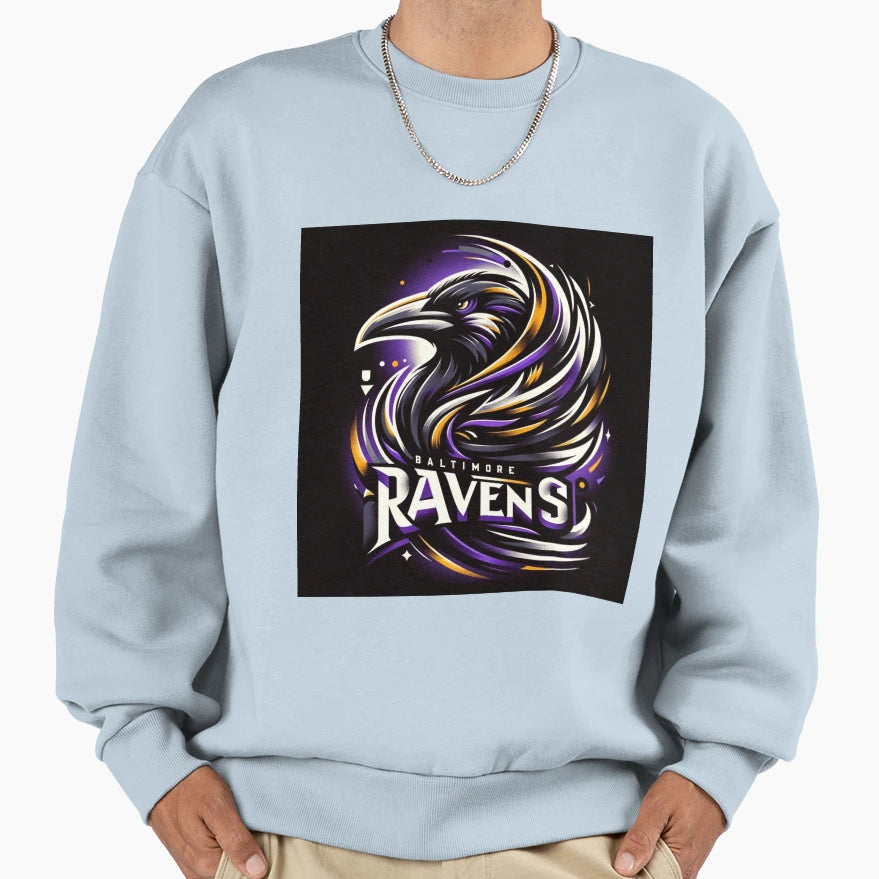 Ravens Football Sweatshirt - Aesthetic Graphic Unisex - T-Shirt, Sweatshirt, Hoodie