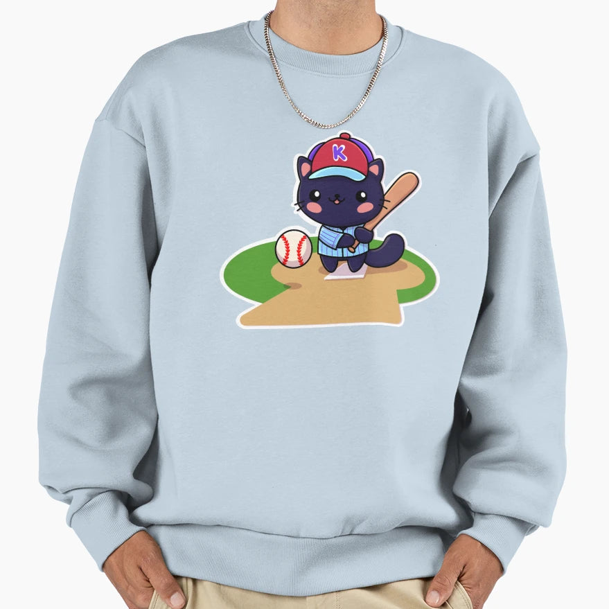 3 Baseball Cat Sweatshirt - Unique Graphic Men Women - T-Shirt, Sweatshirt, Hoodie