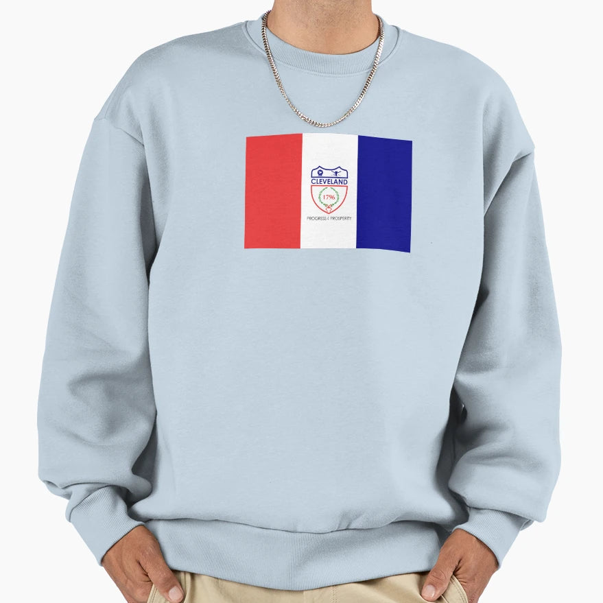 Flag Cleveland Sweatshirt - Trendy Graphic Men Women - T-Shirt, Sweatshirt, Hoodie