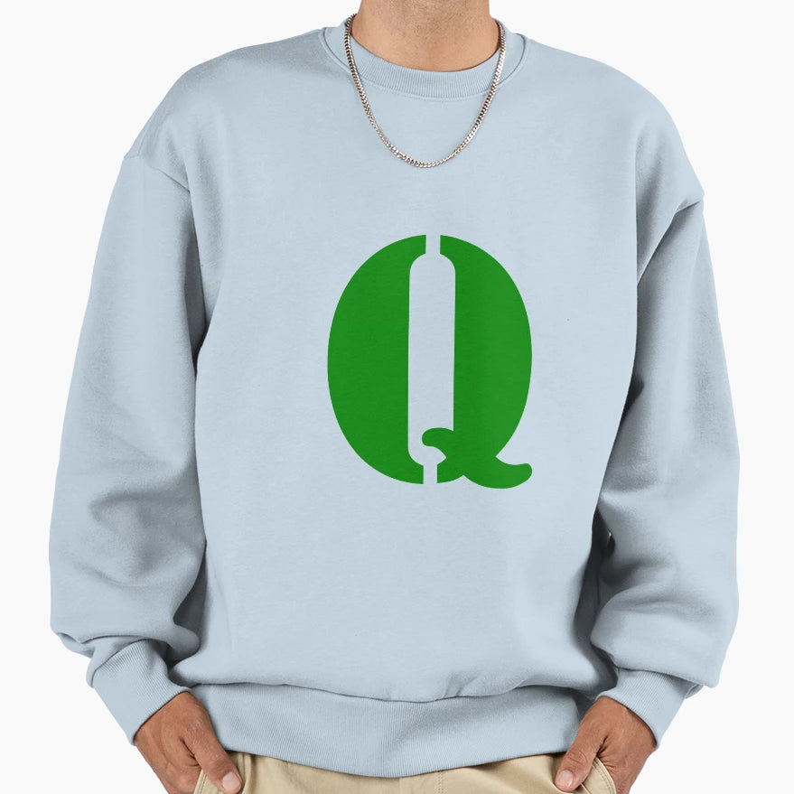 Letrer Q Sweatshirt - Aesthetic Graphic Men Women - T-Shirt, Sweatshirt, Hoodie