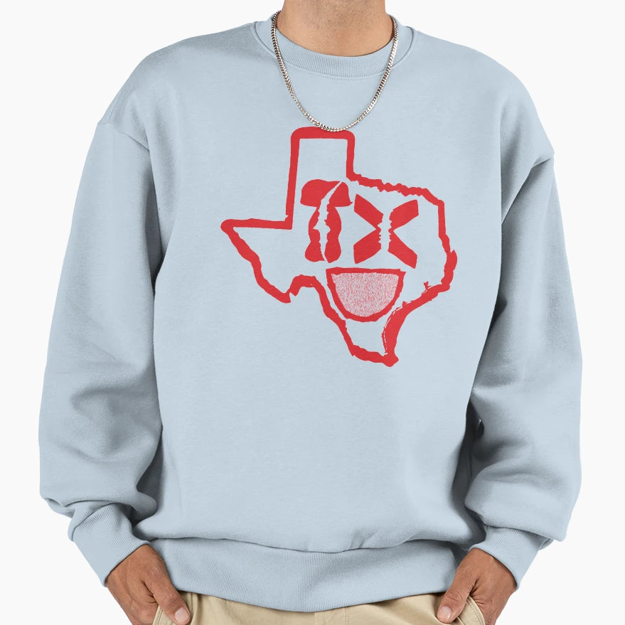 Grunge Heads Texas Smiling Face Sweatshirt - Graphic Print Unisex - T-Shirt, Sweatshirt, Hoodie