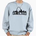 Distressed St Louis Skyline Sweatshirt - Unique Graphic for Adults - T-Shirt, Sweatshirt, Hoodie
