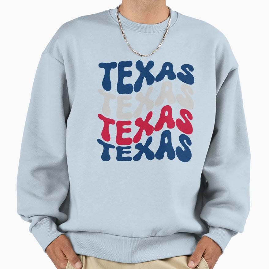 Texas Stacked Sweatshirt - Streetwear Style for Adults - T-Shirt, Sweatshirt, Hoodie