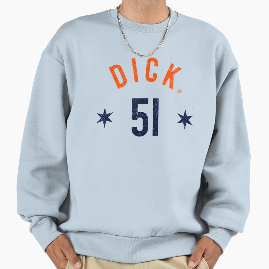 Dick 51 Chicago Legend Butkus Sweatshirt - Fun Novelty Design for Adults - T-Shirt, Sweatshirt, Hoodie