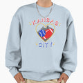 Kansas City Baseball Football Heart Sweatshirt - Custom Art Print Unisex - T-Shirt, Sweatshirt, Hoodie