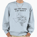 5 States Texas Sweatshirt - Minimalist Print for Adults - T-Shirt, Sweatshirt, Hoodie