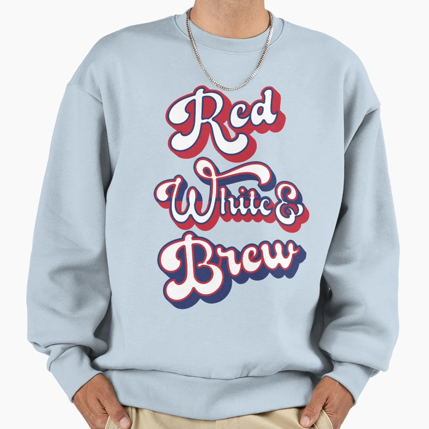 Red White Brew Sweatshirt - Streetwear Style for Adults - T-Shirt, Sweatshirt, Hoodie