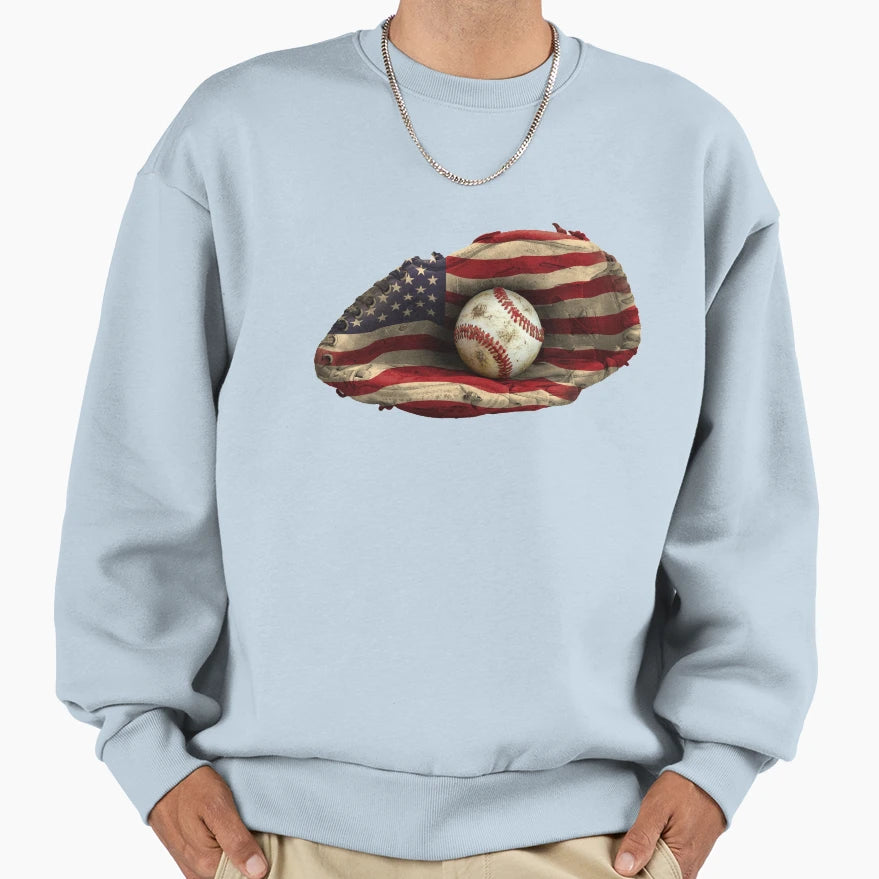 American Baseball Sweatshirt - Minimalist Print Unisex - T-Shirt, Sweatshirt, Hoodie