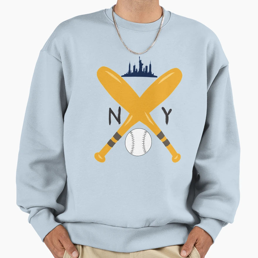 New York Baseball Sweatshirt - Casual Everyday Wear for Adults - T-Shirt, Sweatshirt, Hoodie